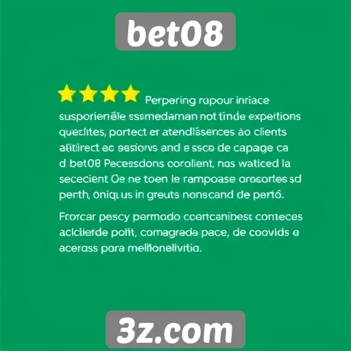 Feedback dos usuários sobre o atendimento ao cliente no bet08