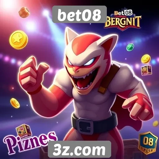 Variedade de jogos disponíveis na plataforma Bet08
